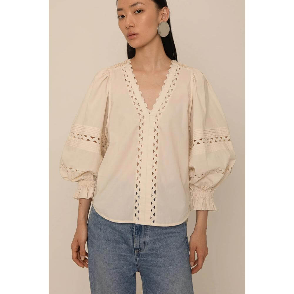 Vivere Arlette Pintuck Blouse